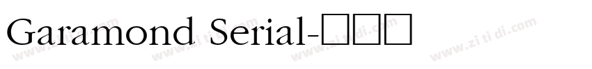 Garamond Serial字体转换